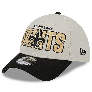 Men's New Era Stone/Black New Orleans Saints 2023 NFL Draft 39THIRTY Flex Hat