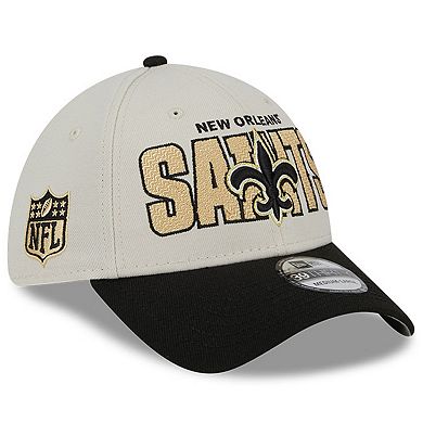 Men's New Era Stone/Black New Orleans Saints 2023 NFL Draft 39THIRTY Flex Hat