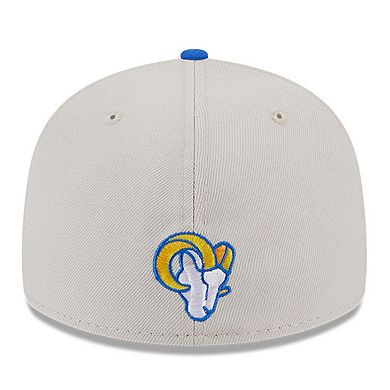 Men's New Era Stone/Royal Los Angeles Rams 2023 NFL Draft Low Profile 59FIFTY Fitted Hat