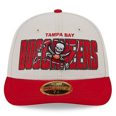 Men's New Era Stone/Red Tampa Bay Buccaneers 2023 NFL Draft Low Profile 59FIFTY Fitted Hat
