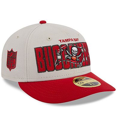 Men's New Era Stone/Red Tampa Bay Buccaneers 2023 NFL Draft Low Profile 59FIFTY Fitted Hat
