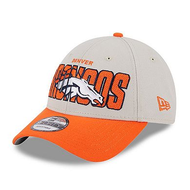 Men's New Era Stone/Orange Denver Broncos 2023 NFL Draft 9FORTY Adjustable Hat