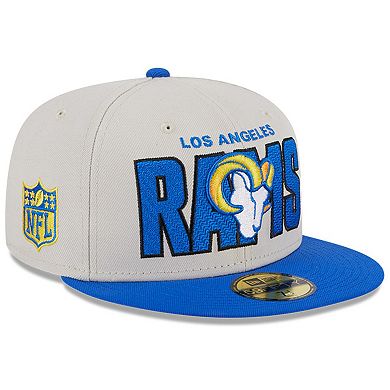 Men's New Era Stone/Royal Los Angeles Rams 2023 NFL Draft On Stage 59FIFTY Fitted Hat