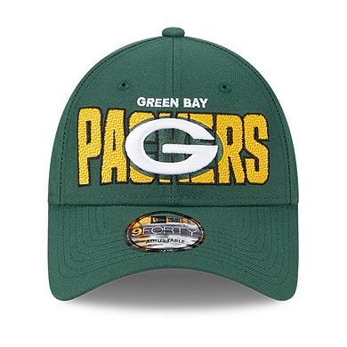 Men's New Era Green Green Bay Packers 2023 NFL Draft 9FORTY Adjustable Hat