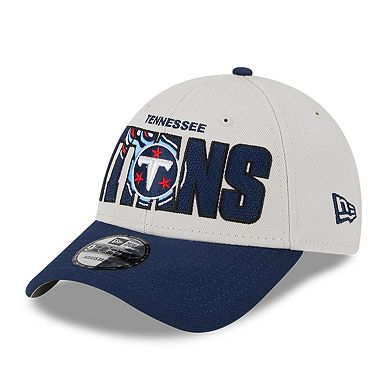 Men's New Era Stone/Navy Tennessee Titans 2023 NFL Draft 9FORTY Adjustable Hat