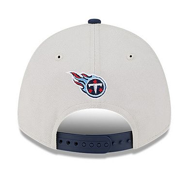 Men's New Era Stone/Navy Tennessee Titans 2023 NFL Draft 9FORTY Adjustable Hat