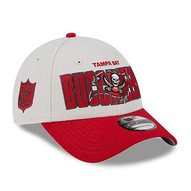 Men's New Era Stone/Red Tampa Bay Buccaneers 2023 NFL Draft 9FORTY Adjustable Hat