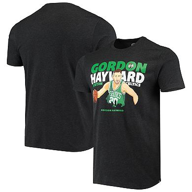Men's Gordon Hayward Heathered Black Boston Celtics Player Graphic T-Shirt