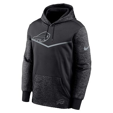 Men's Nike Black Buffalo Bills RFLCTV Chevron Pullover Hoodie