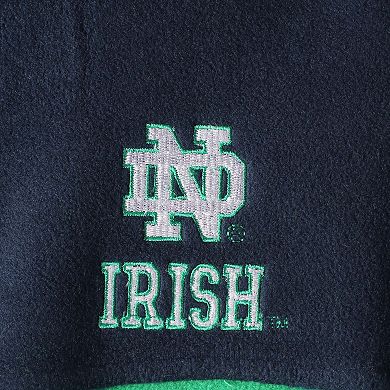 Men's Columbia Navy/Green Notre Dame Fighting Irish Flanker III Fleece Team Full-Zip Jacket