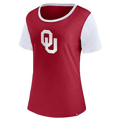 Women's Fanatics Branded Crimson Oklahoma Sooners Carver T-Shirt