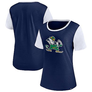 Women's Fanatics Branded Navy Notre Dame Fighting Irish Carver T-Shirt