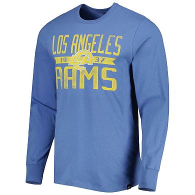 Men's '47 Royal Los Angeles Rams Brand Wide Out Franklin Long Sleeve T-Shirt
