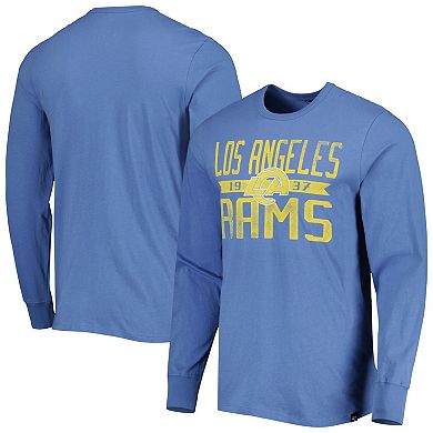 Men's '47 Royal Los Angeles Rams Brand Wide Out Franklin Long Sleeve T-Shirt