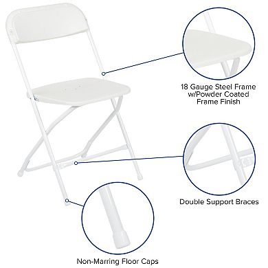 Flash Furniture Otis 10' x 10' Wheeled Pop Up Canopy Tent, 6' Folding Table, & 4 Folding Chairs Set