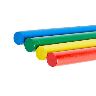 24 Pack Colored Rhythm Sticks for Kids Classroom, Bulk Toddler Music Toys, Percussion Instruments (8 In, 4 Colors)