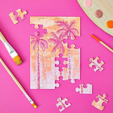 48 Pack Blank Puzzles to Draw On, 6 x 8 Inch Puzzle Pieces for DIY, Arts and Crafts Projects (28 Pieces Each)