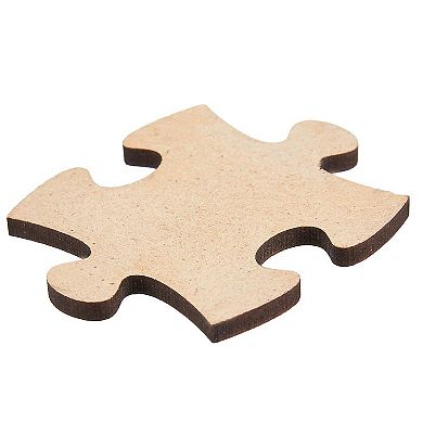 100 Blank Wooden Puzzle Pieces for Crafts, DIY Unfinished Jigsaw Puzzles (1.9 x 1.6 In)