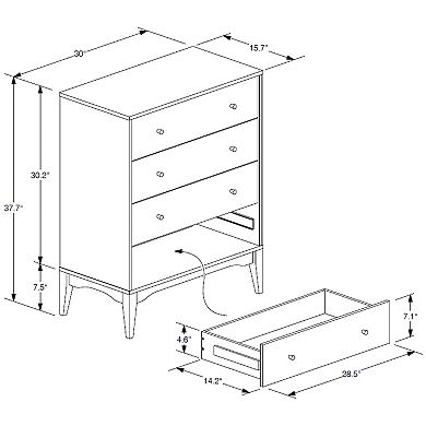 Baxton Studio Landis 4-Drawer Chest