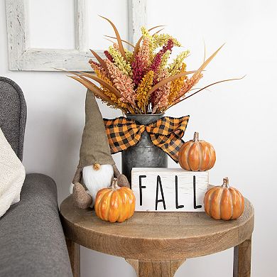 Northlight 6" White Washed Wood Autumn Harvest Fall Sign