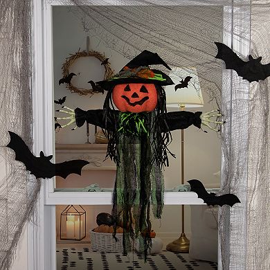 Northlight Creepy Jack-O'Lantern Halloween Window Decor