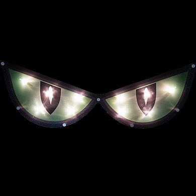 Northlight 20-in. Lighted Green Eyes Halloween Window Silhouette Decoration