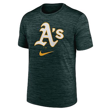Men's Nike Green Oakland Athletics Logo Velocity Performance T-Shirt