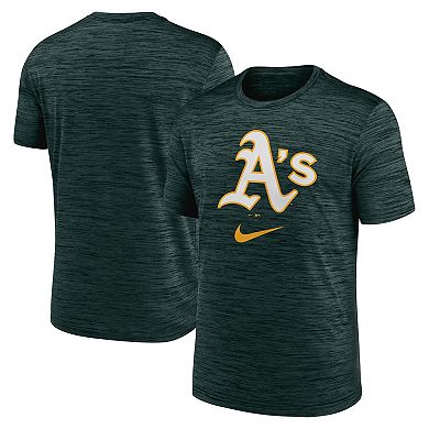 Men's Nike Green Oakland Athletics Logo Velocity Performance T-Shirt