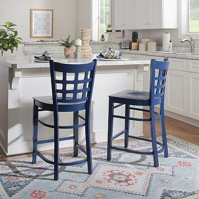 Linon Lola Counter Stool 2-Piece Set