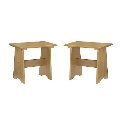 Linon Linson Small Backless Bench 2-Piece Set