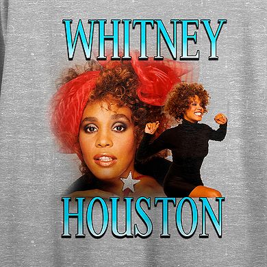 Juniors' Whitney Houston Photo Art Graphic Tee