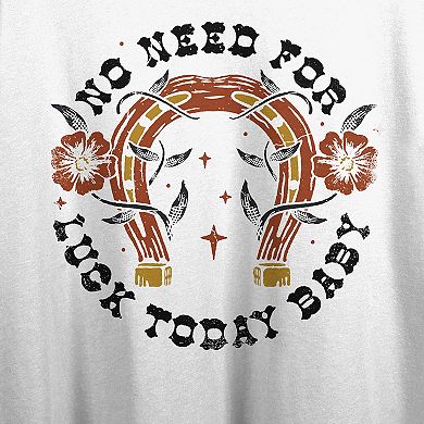 Juniors' No Need for Luck Today Graphic Tee