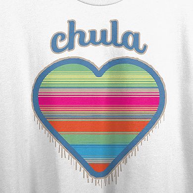 Juniors' Chula Mexican Woven Heart Graphic Tee