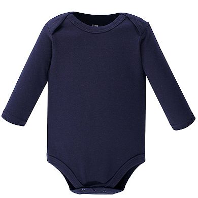 Hudson Baby Infant Boy Cotton Long-Sleeve Bodysuits 5pk, Gray Moose