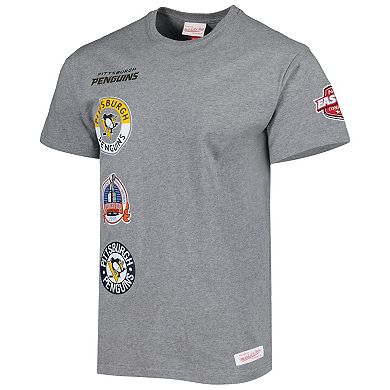 Men's Mitchell & Ness Heather Gray Pittsburgh Penguins City Collection T-Shirt