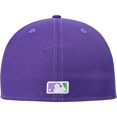 Men's New Era Purple New York Mets Lime Side Patch 59FIFTY Fitted Hat