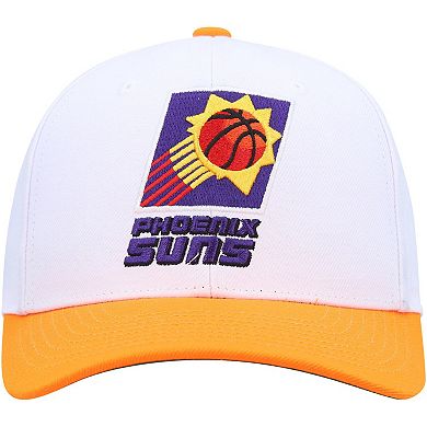 Men's Mitchell & Ness White/Orange Phoenix Suns Hardwood Classics Core 2-Tone 2.0 Pro Snapback Hat