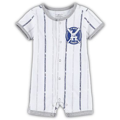 Infant White Los Angeles Dodgers Ball Hitter Coverall