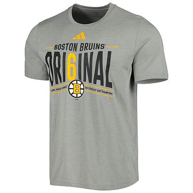 Men's adidas Gray Boston Bruins Original Six Tri-Blend T-Shirt