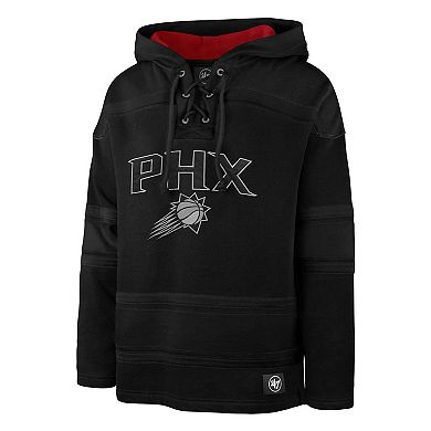 Men's '47 Black Phoenix Suns 2022/23 Pregame MVP Lacer Pullover Hoodie - City Edition