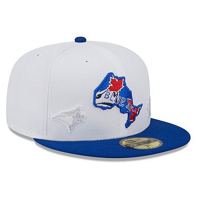 Men's New Era White/Royal Toronto Blue Jays State 59FIFTY Fitted Hat
