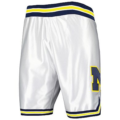 Men's Mitchell & Ness White Michigan Wolverines 1991 Shorts