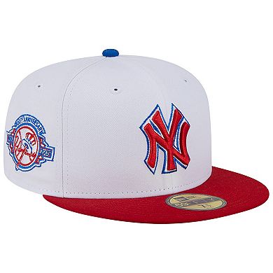 Men's New Era White/Red New York Yankees Undervisor 59FIFTY Fitted Hat