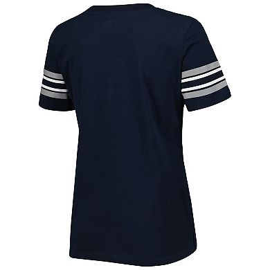Women's New Era Navy New York Yankees Team Stripe T-Shirt