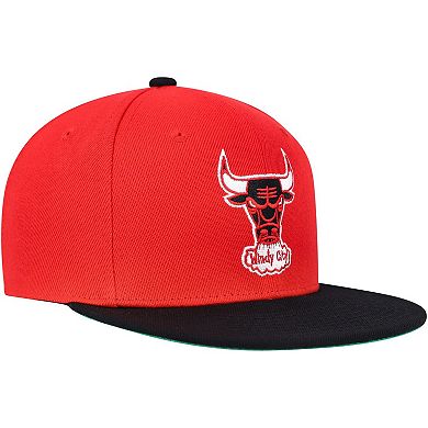 Youth Mitchell & Ness  Red/Black Chicago Bulls Two-Tone Snapback Hat
