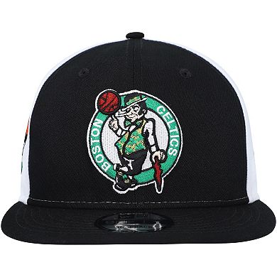 Men's New Era Black Boston Celtics Pop Panels 9FIFTY Snapback Hat