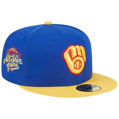 Men's New Era  Royal/Yellow Milwaukee Brewers Empire 59FIFTY Fitted Hat