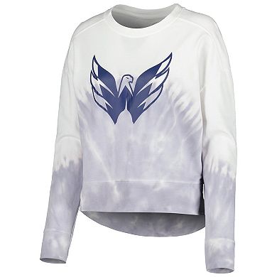 Women's Concepts Sport  Gray/White Washington Capitals Orchard Tie-Dye Long Sleeve T-Shirt