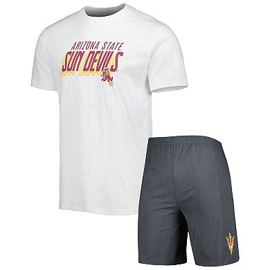 Men's Concepts Sport Charcoal/White Arizona State Sun Devils Downfield T-Shirt & Shorts Set