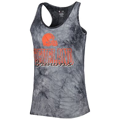 Women's Concepts Sport Charcoal Cleveland Browns Billboard Scoop Neck Racerback Tank Top and Shorts Sleep Set